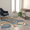 Flash Furniture Blue 5' x 7' Distressed Abstract Area Rug OKR-RG1100-57-BL-GG - alternate 4